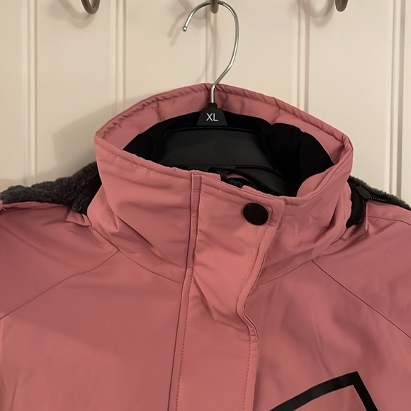 Suokeni Women's S Waterproof Ski Jacket Warm Removable Hood Pink jacket. NWOT - Picture 9 of 13